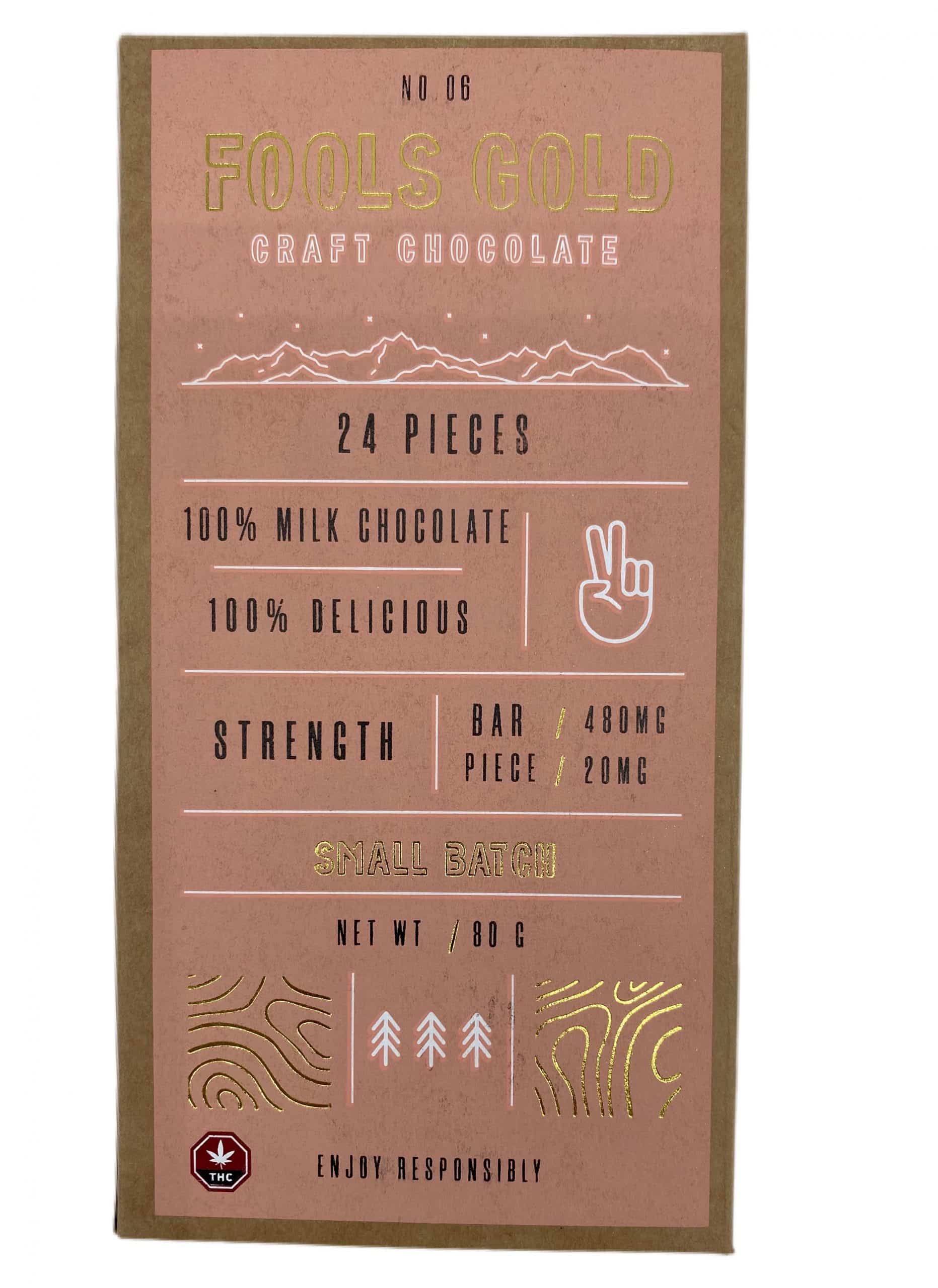 Fools Gold (480mg) Milk Chocolate Edibles anxiety Fools Gold (480mg) Milk Chocolate Edibles anxiety