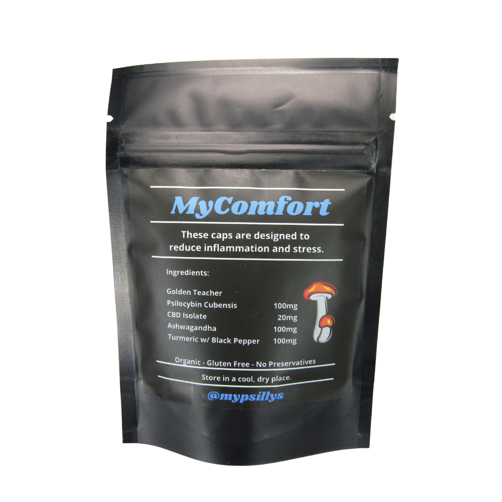 Psilly’s MyComfort Microdose Caps Mushrooms Mushroom Capsules Psilly’s MyComfort Microdose Caps Mushrooms Mushroom Capsules