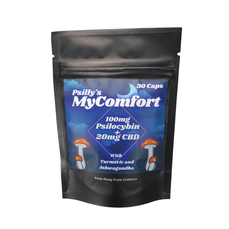 Psilly’s MyComfort Microdose Caps Mushrooms Mushroom Capsules Psilly’s MyComfort Microdose Caps Mushrooms Mushroom Capsules