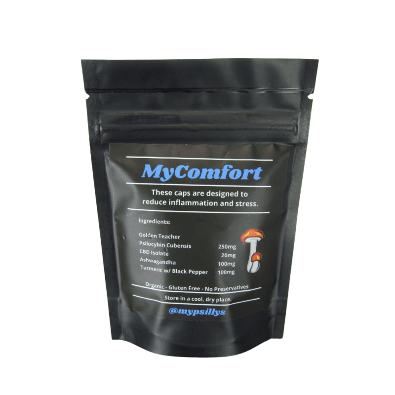 Psilly’s MyComfort Microdose Caps Mushrooms Mushroom Capsules Psilly’s MyComfort Microdose Caps Mushrooms Mushroom Capsules