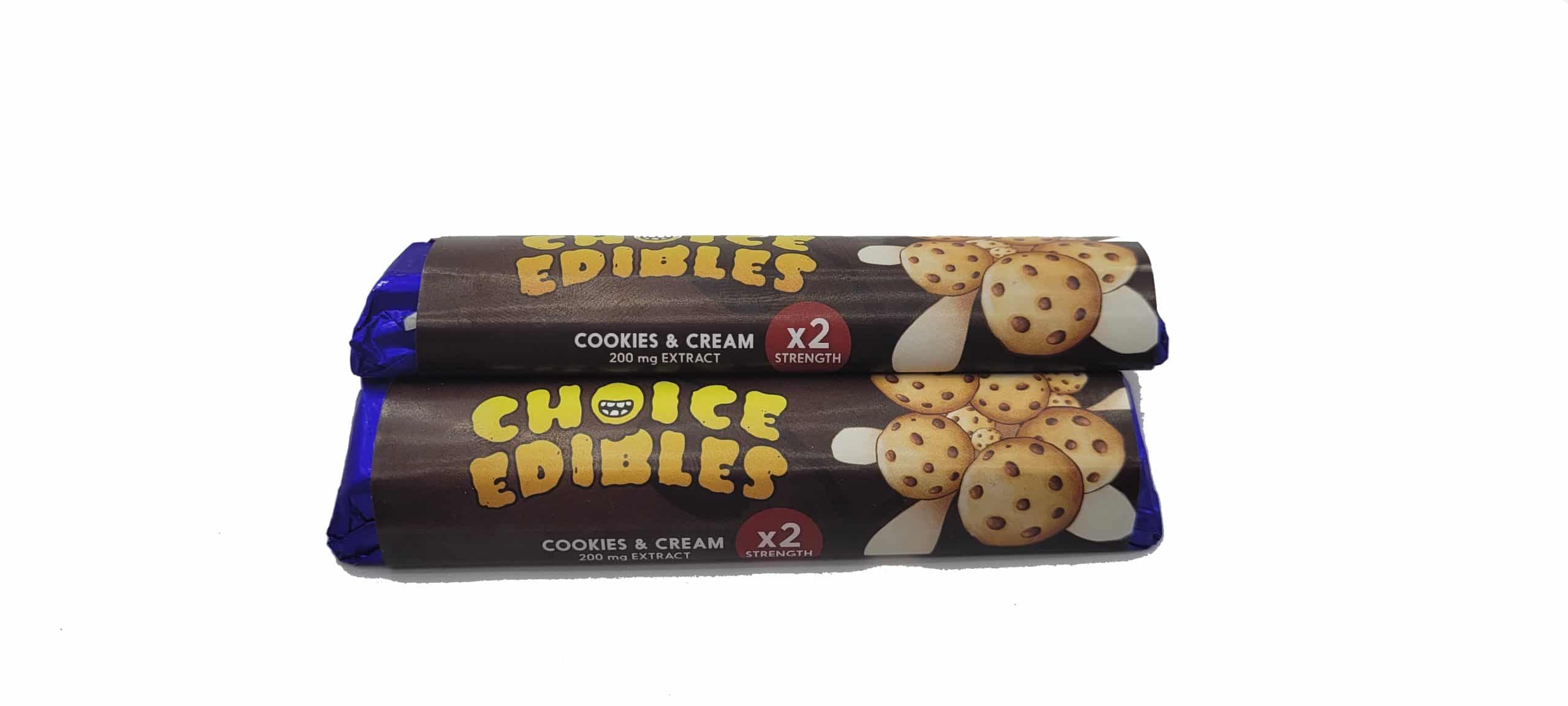 Choice Cookies and Cream Chocolates (200mg) Edibles anxiety Choice Cookies and Cream Chocolates (200mg) Edibles anxiety