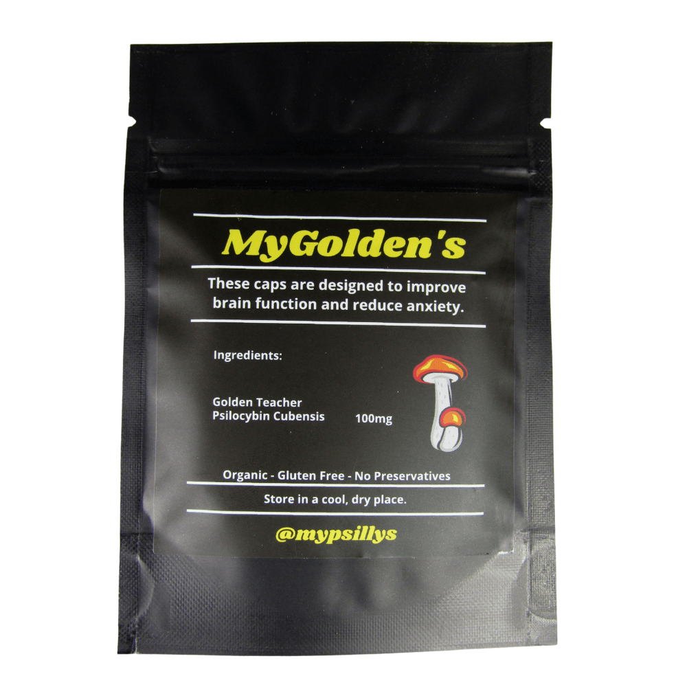Psilly’s MyGoldens Microdose Caps Mushrooms Mushroom Capsules Psilly’s MyGoldens Microdose Caps Mushrooms Mushroom Capsules