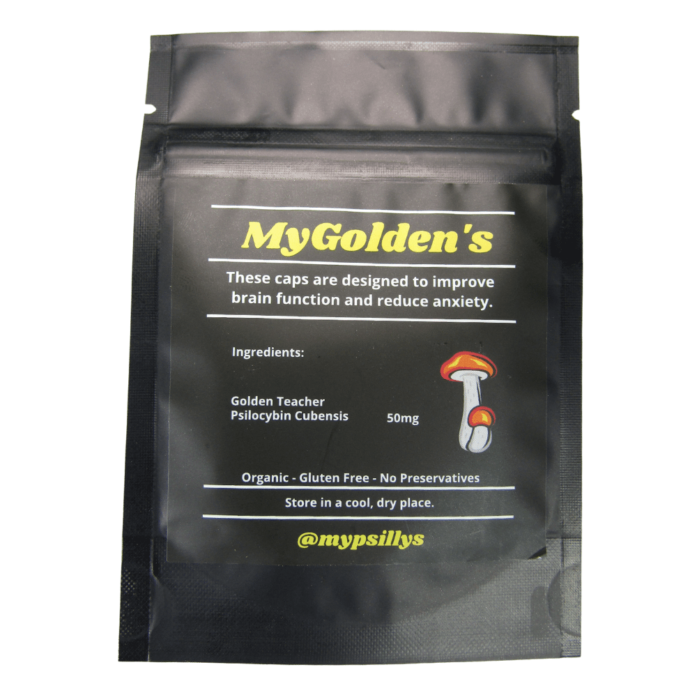 Psilly’s MyGoldens Microdose Caps Mushrooms Mushroom Capsules Psilly’s MyGoldens Microdose Caps Mushrooms Mushroom Capsules