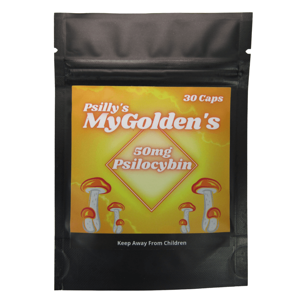 Psilly’s MyGoldens Microdose Caps Mushrooms Mushroom Capsules Psilly’s MyGoldens Microdose Caps Mushrooms Mushroom Capsules