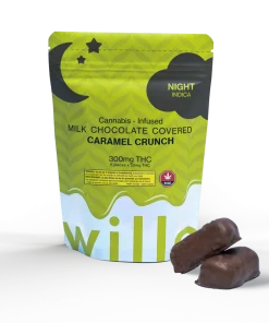 Willo Milk Chocolate Caramel Crunch – Night (Indica) Edibles anxiety