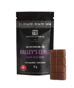 Twisted Extracts – Halley’s Comet Jelly Bomb (40mg THC + 40mg CBD) Edibles anti-anxiety