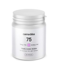 Canna Bliss Live Hash Rosin Capsules – 75mg THC (30 Pack) Canna Bliss CBD