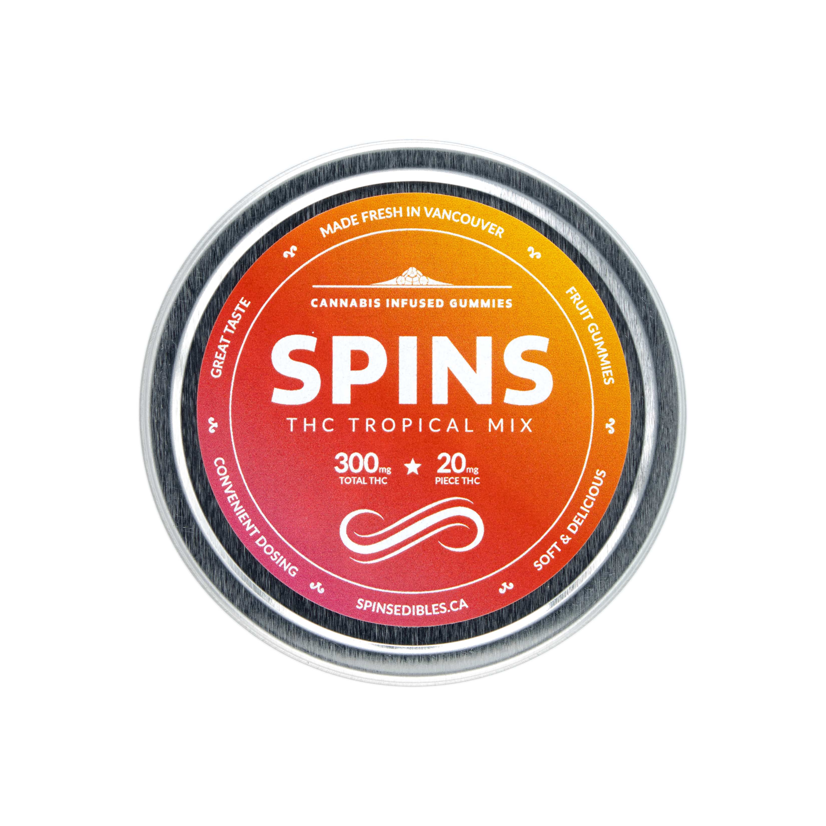 SPINS – THC Tropical Gummies (300mg THC) Edibles SPINS – THC Tropical Gummies (300mg THC) Edibles