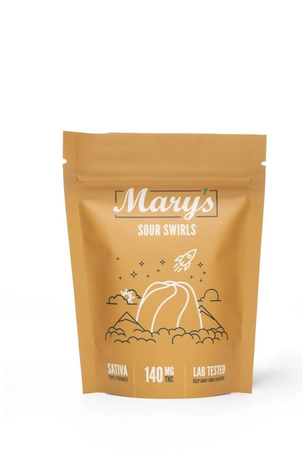 Mary’s Triple Strength Sativa Sour Swirls (140mg THC) Edibles Mary’s Triple Strength Sativa Sour Swirls (140mg THC) Edibles
