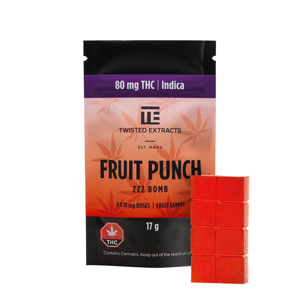 Twisted Extracts – 1:1 Indica Zzz Bomb (40mg THC + 40mg CBD) Candies anti-anxiety Twisted Extracts – 1:1 Indica Zzz Bomb (40mg THC + 40mg CBD) Candies anti-anxiety