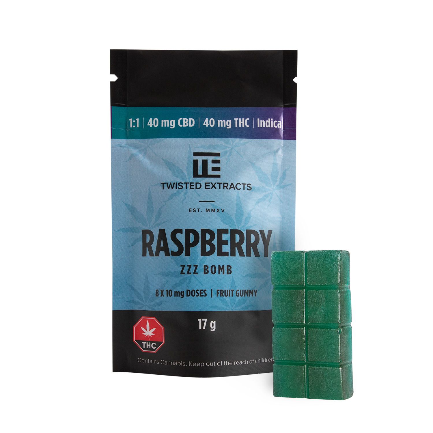 Twisted Extracts – 1:1 Indica Zzz Bomb (40mg THC + 40mg CBD) Candies anti-anxiety Twisted Extracts – 1:1 Indica Zzz Bomb (40mg THC + 40mg CBD) Candies anti-anxiety