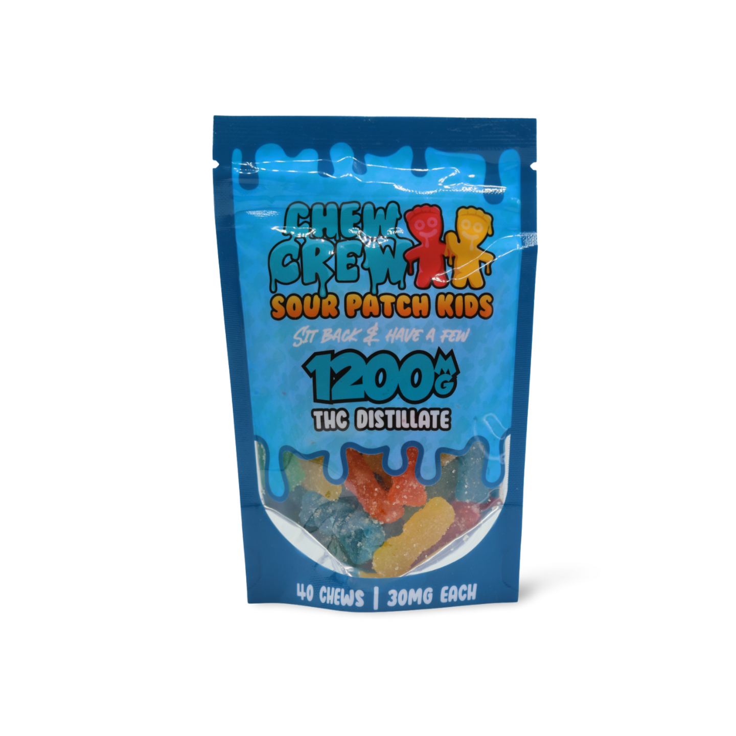 Chew Crew – 30mg Sour Kids Gummies (1200mg THC) Candies Chew Crew – 30mg Sour Kids Gummies (1200mg THC) Candies