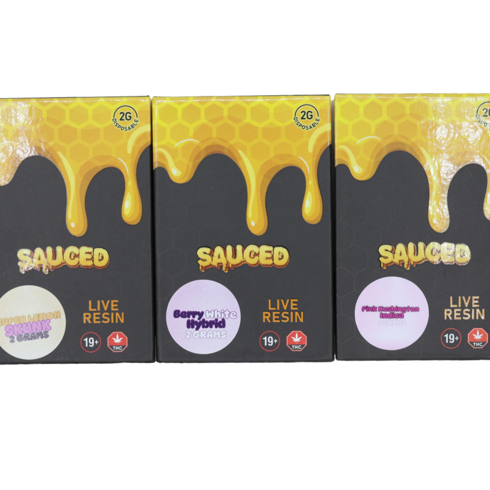 Sauced Live Resin Vapes (2g) Vape Cartridges Live Resin Vapes Sauced Live Resin Vapes (2g) Vape Cartridges Live Resin Vapes