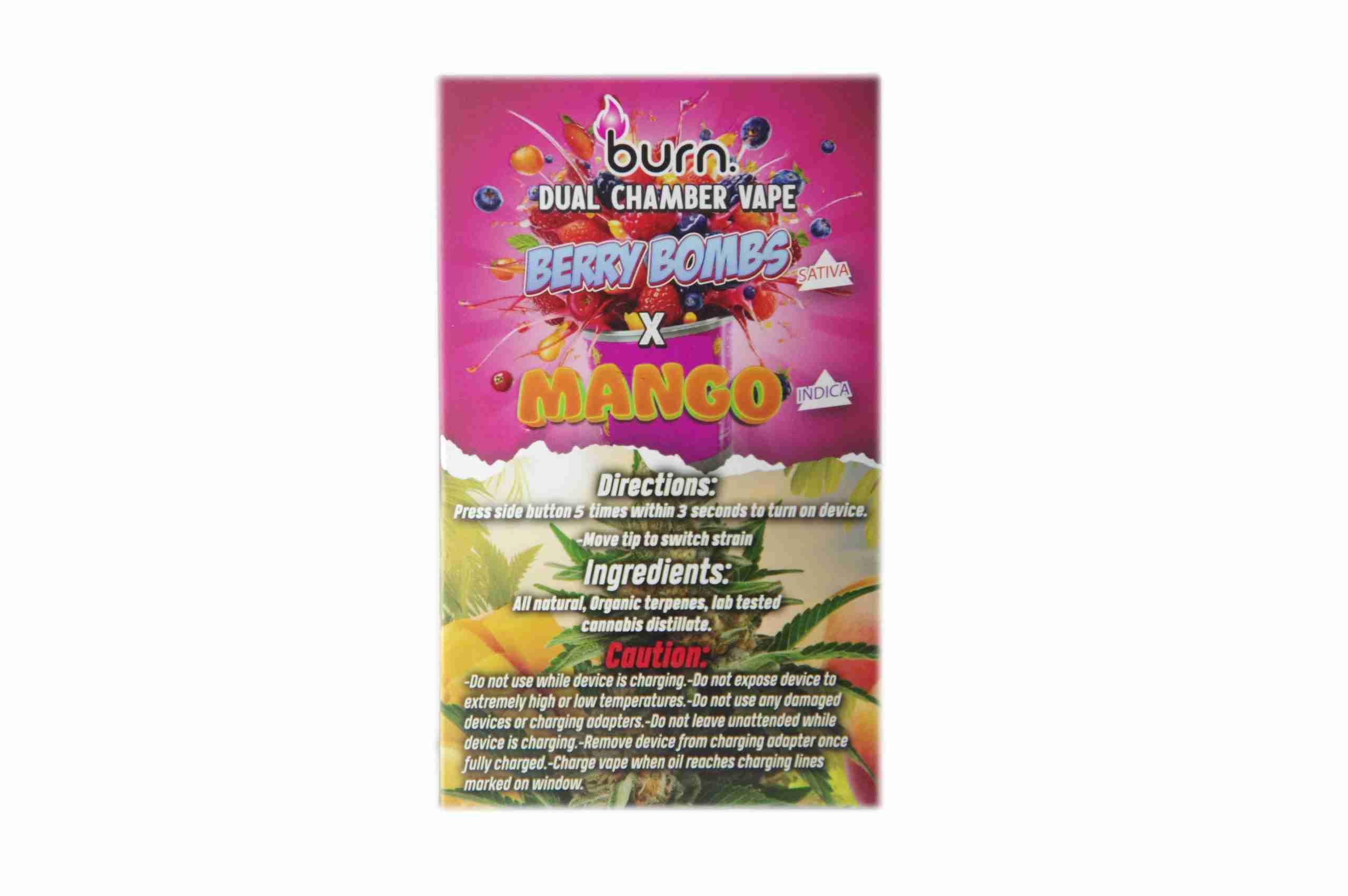 6 Gram Dual-Chamber BURN Disposable Vape Burn Cartridges 6 Gram Dual-Chamber BURN Disposable Vape Burn Cartridges