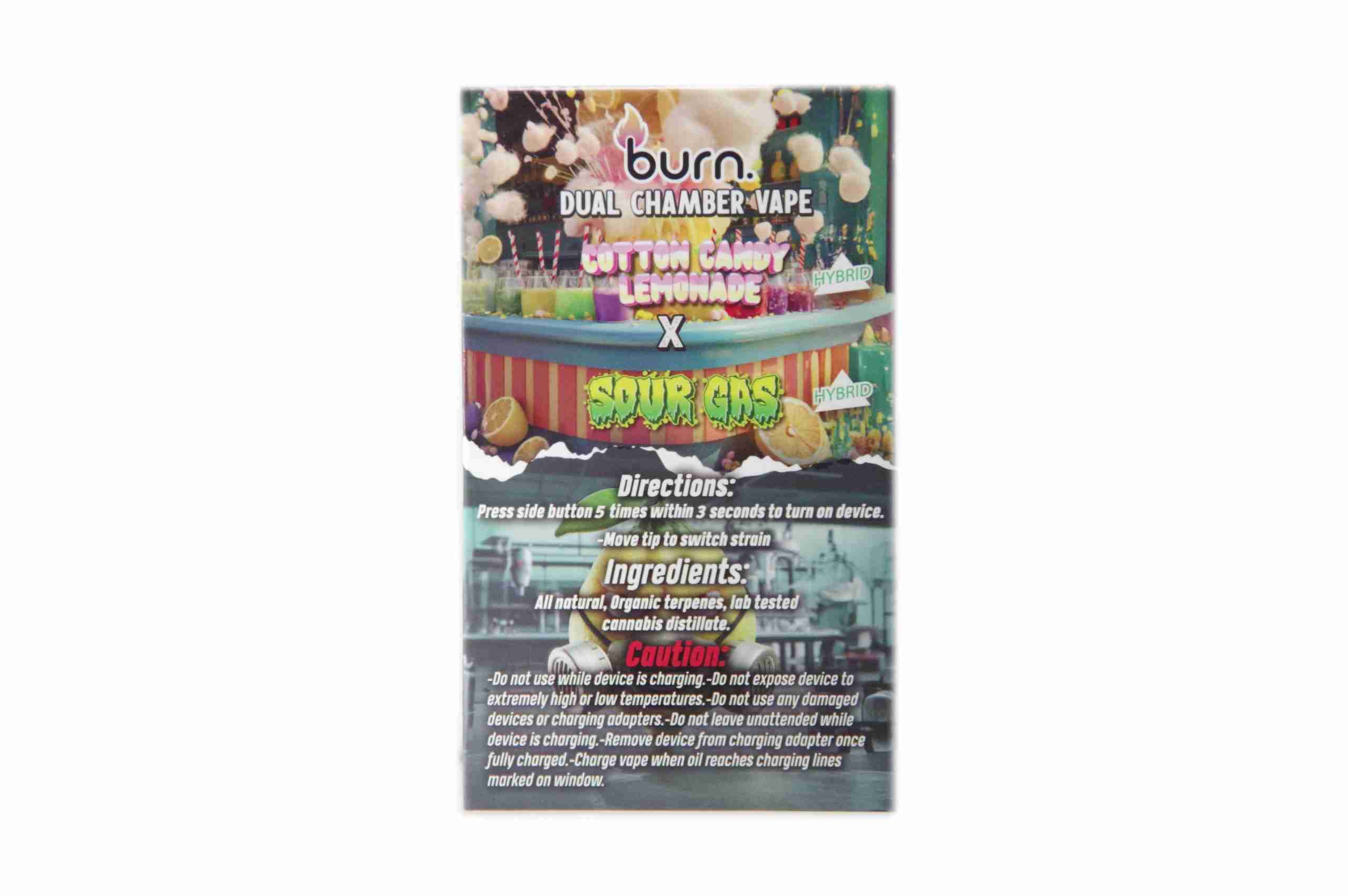 6 Gram Dual-Chamber BURN Disposable Vape Burn Cartridges 6 Gram Dual-Chamber BURN Disposable Vape Burn Cartridges