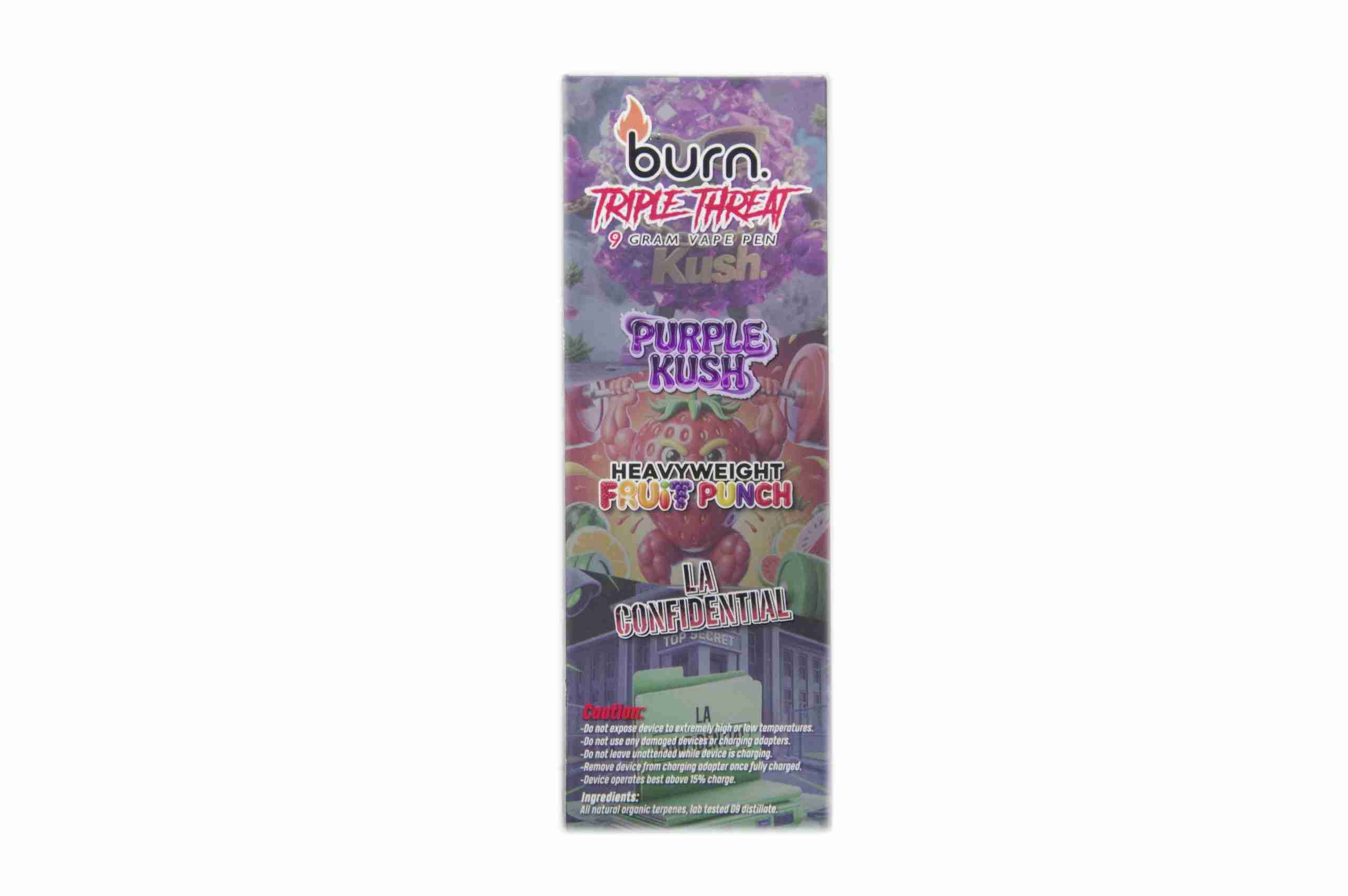 Burn Triple Threat – 9G Triple-Chamber Disposable Vape Burn Cartridges Burn Triple Threat – 9G Triple-Chamber Disposable Vape Burn Cartridges