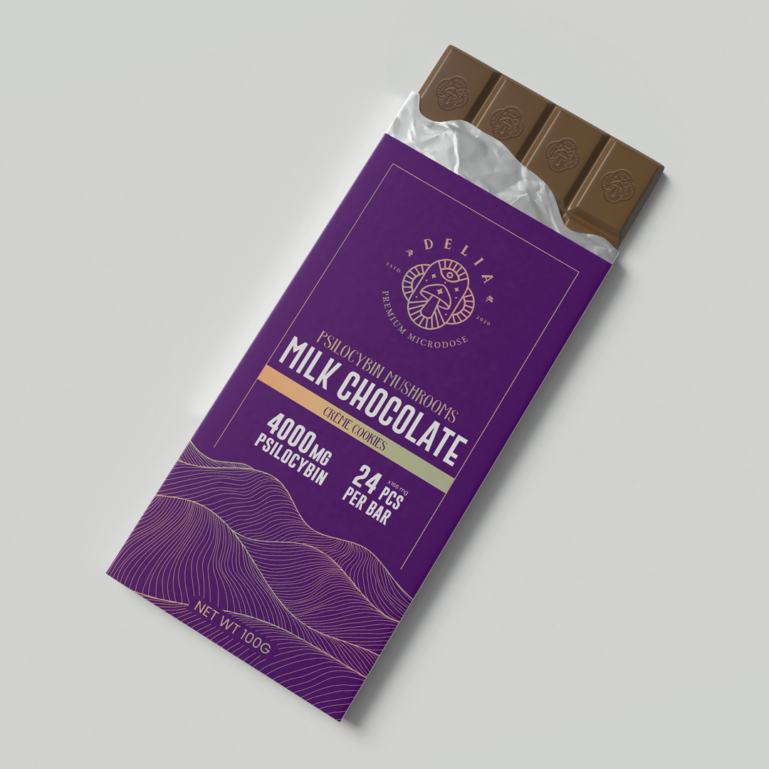 Delia – Psilocybin Mushroom Chocolate (4000mg) Edibles Dark Chocolate Delia – Psilocybin Mushroom Chocolate (4000mg) Edibles Dark Chocolate